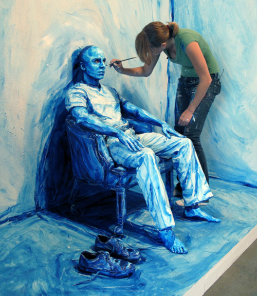 Алекса Мид. Современное искусство США. Blue Print, картины на людях, живые картины