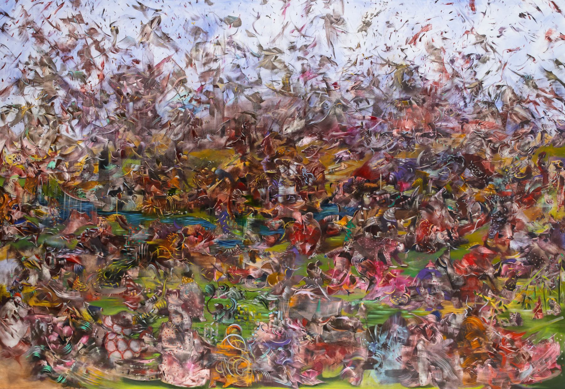 Its in the Air (Это в воздухе), 2012. Али Банисадр (Ali Banisadr) - современный иранский художник. Современная живопись