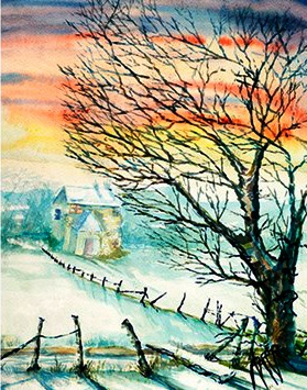 Картины Элисон Лаппер. Современное искусство. Снежная сцена
