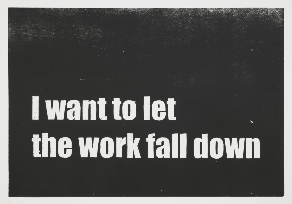 I want to let the work fall down, 2005. Андреа Бюттнер (Andrea Buttner) - современная художница. Современное искусство. Премия Тернера 2017