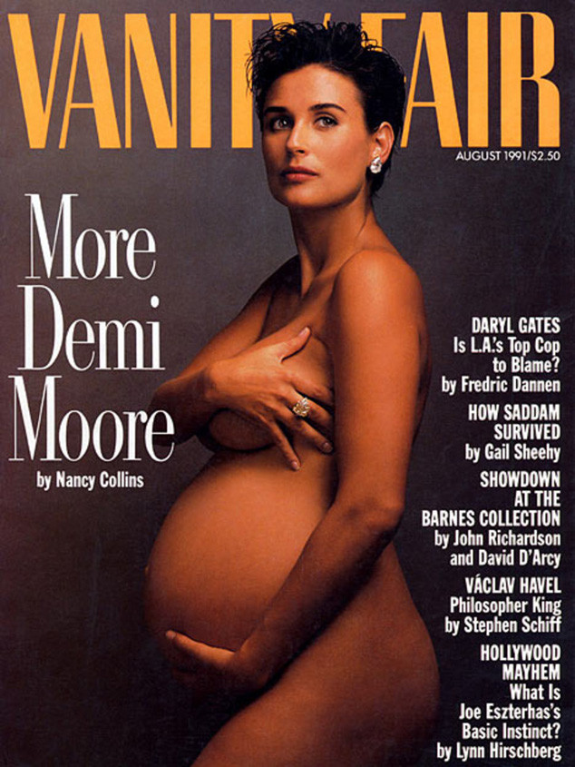 Энни Лейбовиц (Annie Leibovitz). Беременная Деми Мур на обложке Vanity Fair, 1991