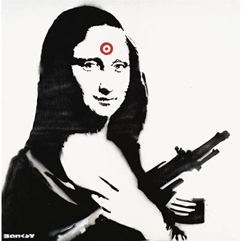 Современная живопись. Граффити. Бэнкси. Мона Лиза с автоматом AK-47
