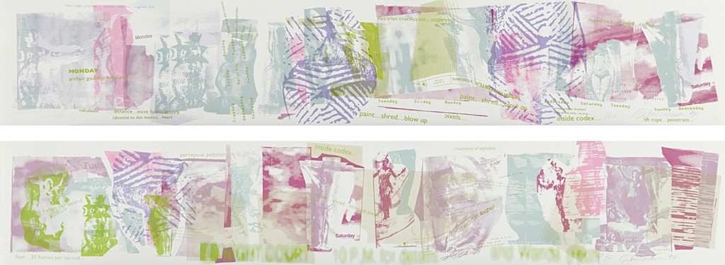 Monday and Saturday (диптих), 1994. Кароли Шниманн (Carolee Schneemann) - современная американская художница. Искусство США. Феминистское искусство, арт-феминизм