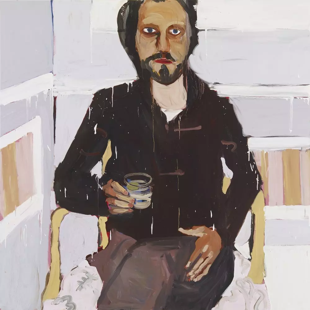Man with a Drink, 2008. Шанталь Джофф (иногда Шанталь Жоффе, англ. Chantal Joffe) - британская художница. Современная живопись. Contemporary art, paintings