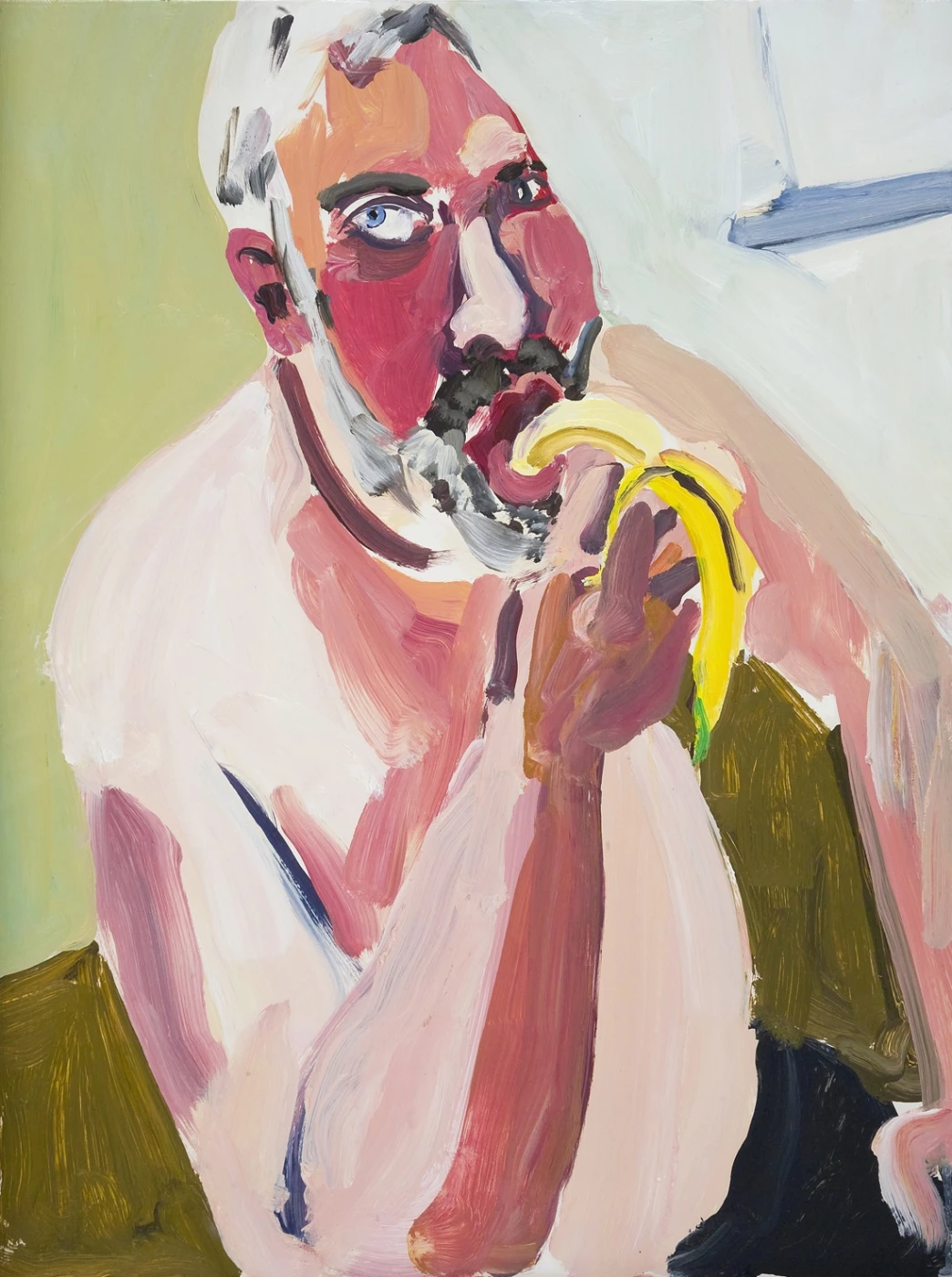 Dan Eating a Banana, 2012. Шанталь Джофф (иногда Шанталь Жоффе, англ. Chantal Joffe) - британская художница. Современная живопись. Contemporary art, paintings