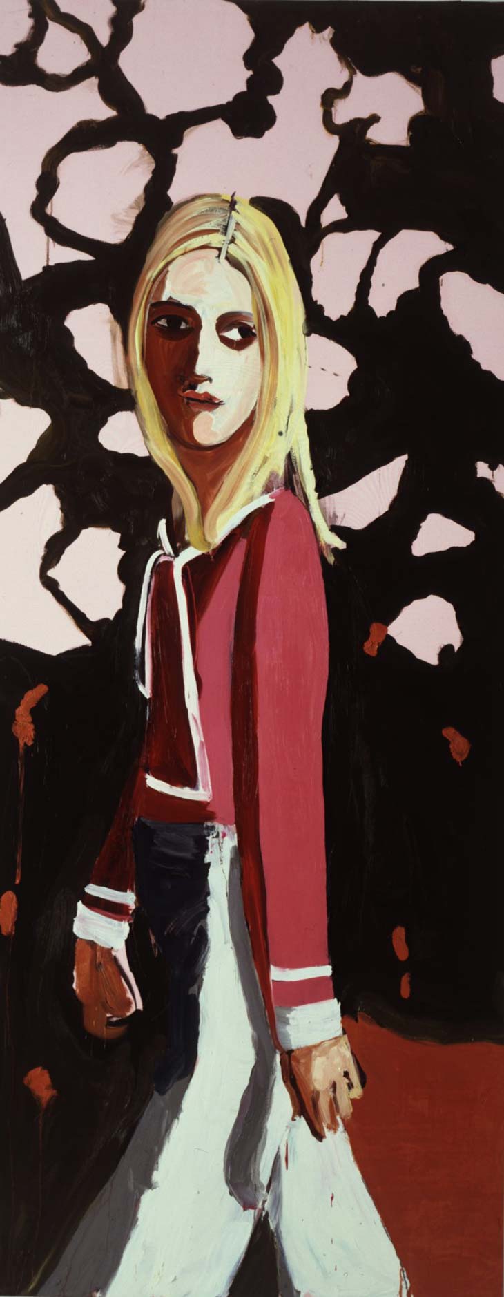 Woman With Flowers, 2004. Шанталь Джофф (иногда Шанталь Жоффе, англ. Chantal Joffe) - британская художница. Современная живопись. Contemporary art, paintings