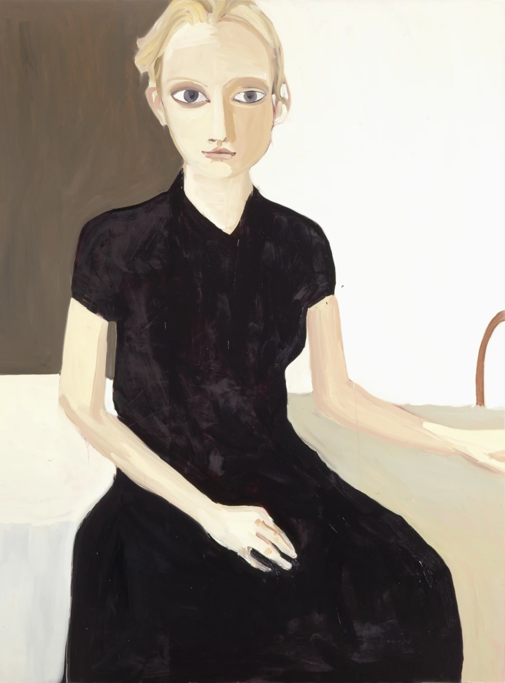 Blond girl - Black Dress, 2005. Шанталь Джофф (иногда Шанталь Жоффе, англ. Chantal Joffe) - британская художница. Современная живопись. Contemporary art, paintings