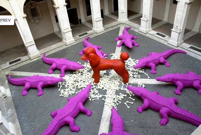 Cracking Art. Современное искусство. Инсталляция. Современная скульптура. Скульптуры крокодилов и собак