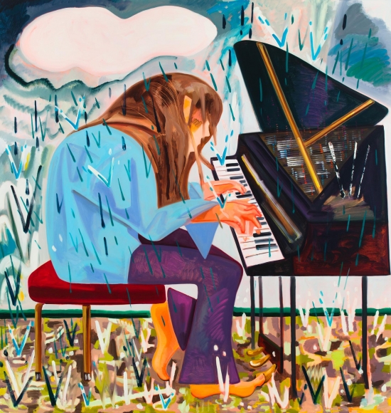Piano in the Rain, 2012. Дана Шутц (Dana Schutz) - современная американская художница. Современная живопись Америки