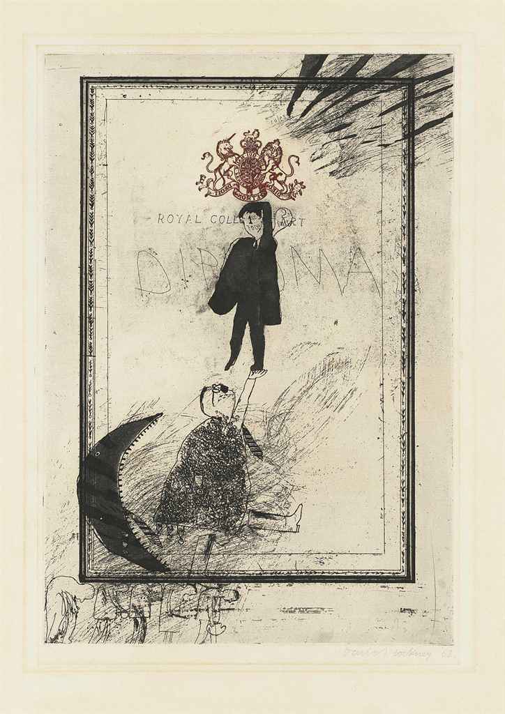   (David Hockney).   , . -. The Diploma, 1962.    
