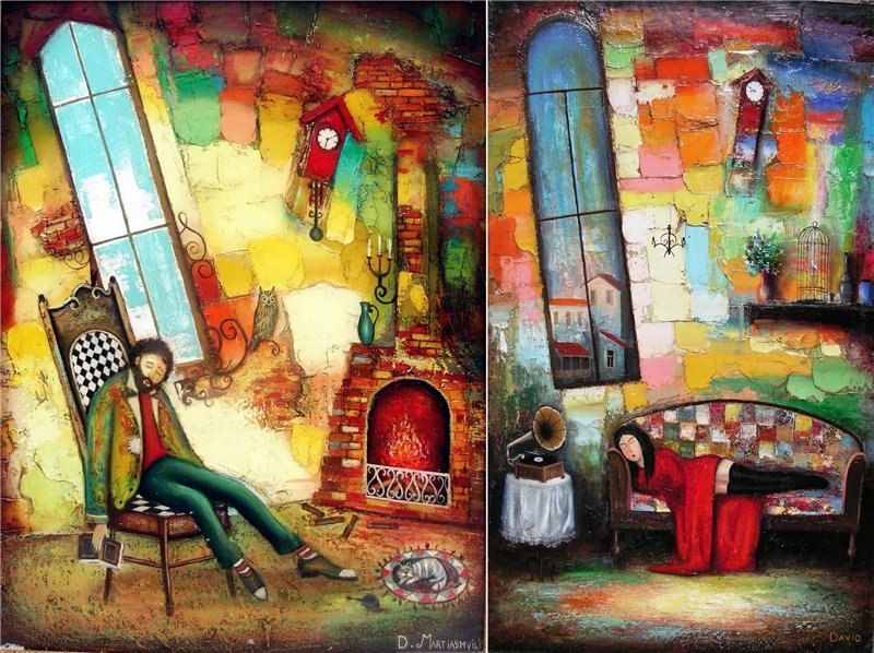Давид Мартиашвили (David Martiashvili) - современный грузинский художник. Современная живопись. Грузия, картины