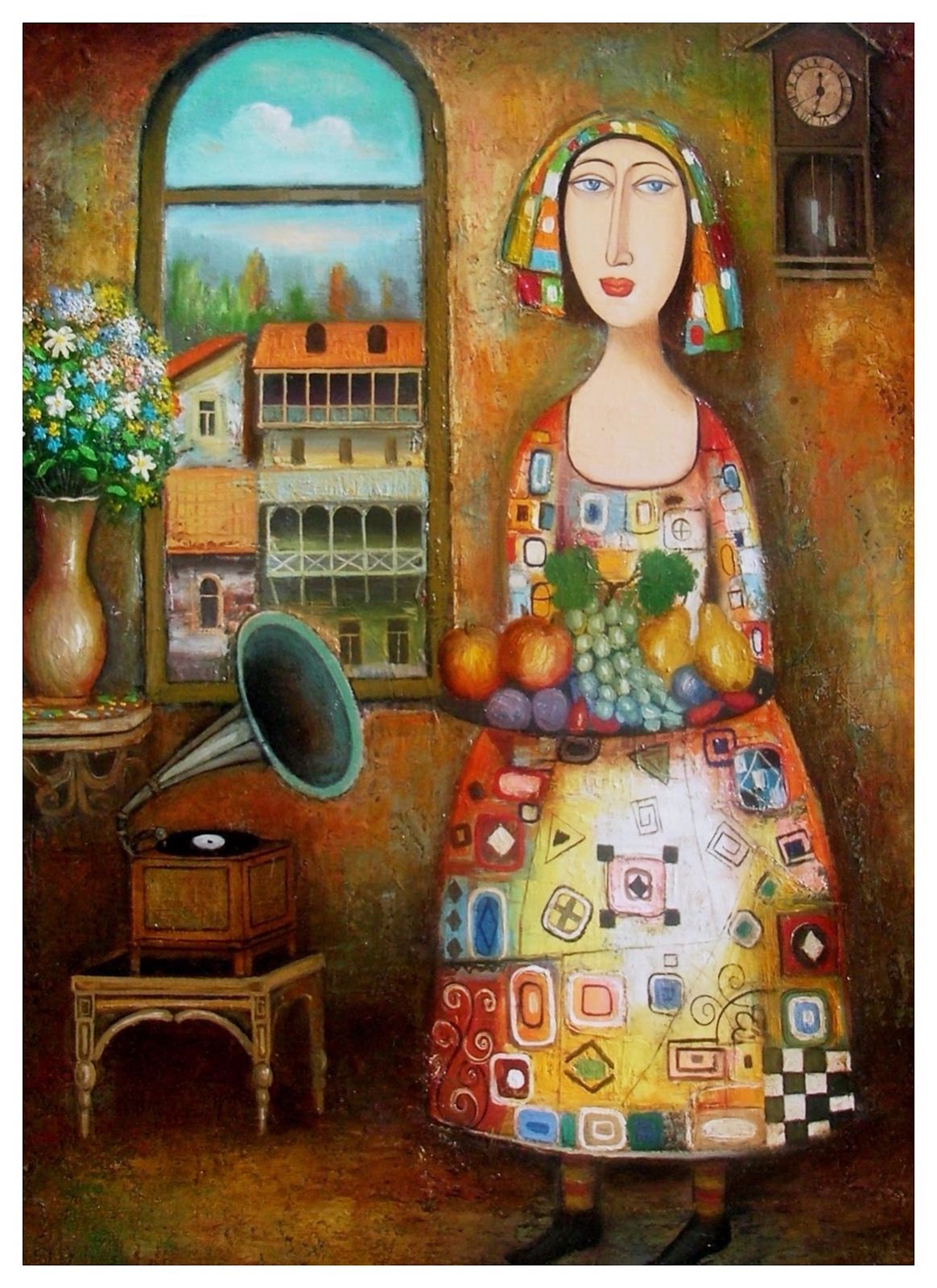 Грузинка, 2009. Давид Мартиашвили (David Martiashvili) - современный грузинский художник. Современная живопись. Грузия, картины