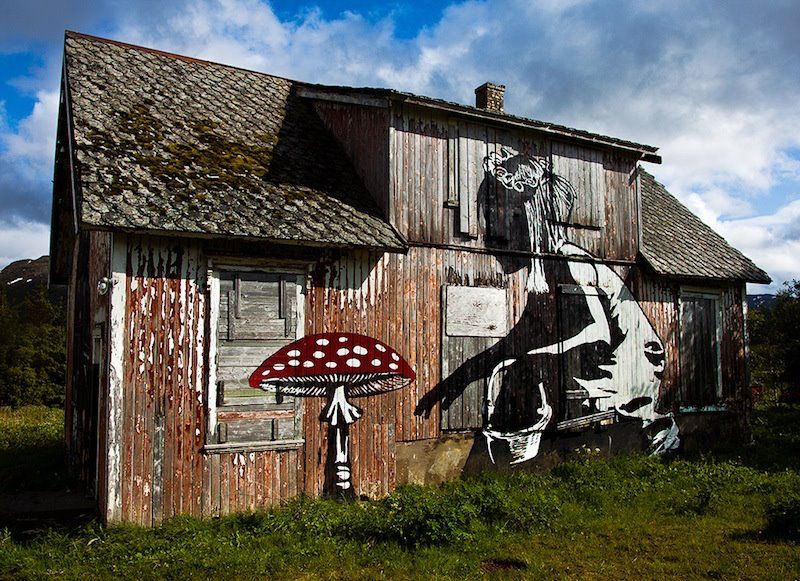 Ghetto Spedalsk, 2008. Pobel и Dolk (Dolk) - современный норвежский стрит-арт художник. Современное искусство Норвегии