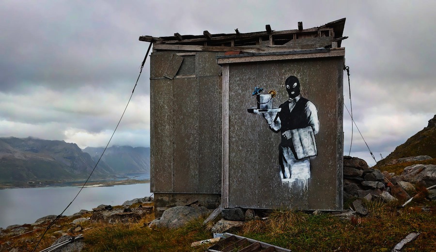 Трафаретная стрит-арт живопись. Dolk (Dolk) - современный норвежский стрит-арт художник. Современное искусство Норвегии