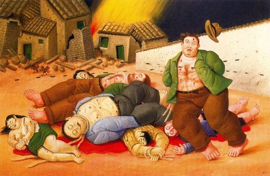 Современное искусство. Фернандо Ботеро. Резня в Колумбии