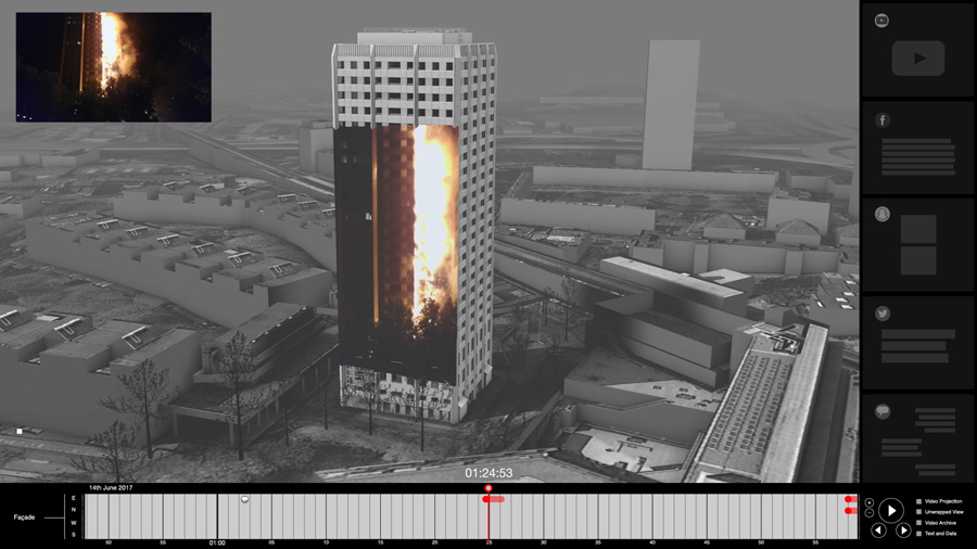 Пожар в здании Grenfell Tower в Лондоне. Forensic Architecture (Форенсик Архитекча) - исследовательская арт-группа