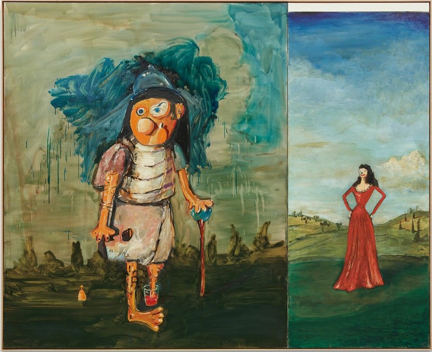 Full Figure Combination, 1990. Джордж Кондо (George Condo) - современный американский художник. Искусственный реализм
