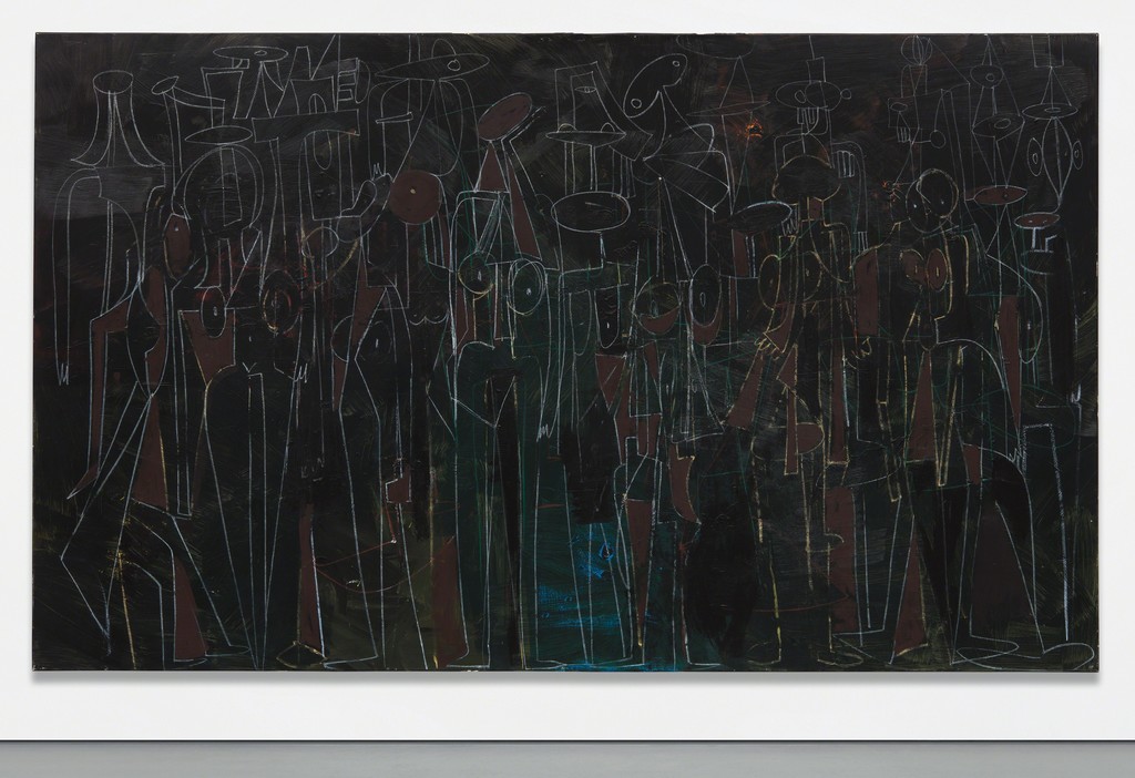 Black Standing Figures (черные фигуры стоя), 2000. Джордж Кондо (George Condo) - современный американский художник. Искусственный реализм
