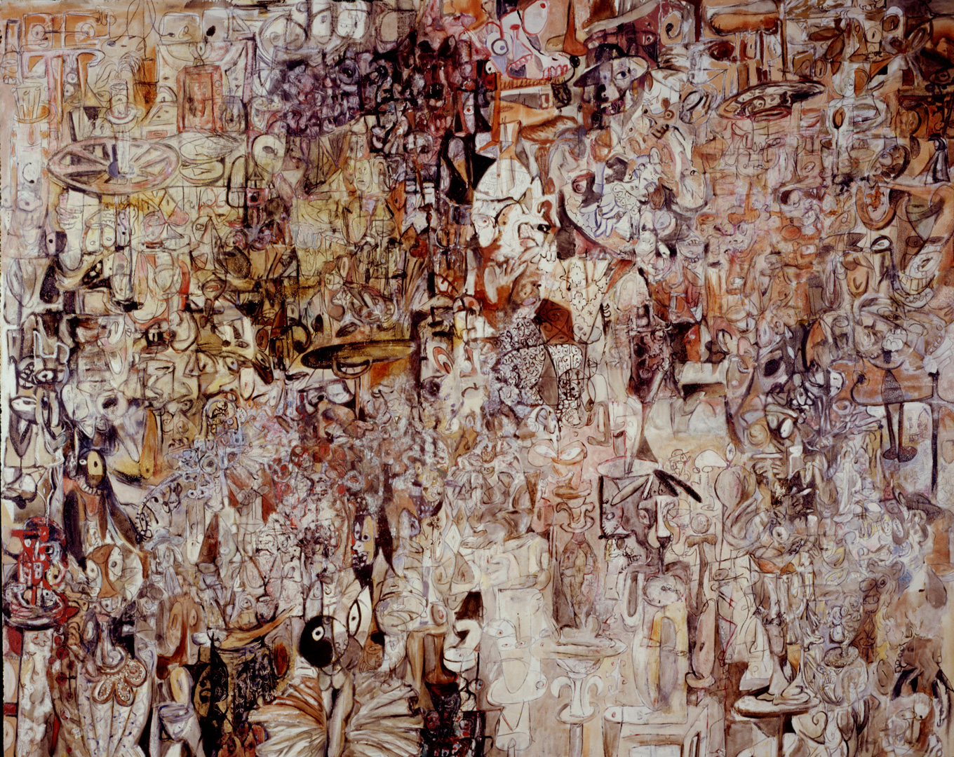 Dancing to Miles, 1985. Джордж Кондо (George Condo) - современный американский художник. Искусственный реализм