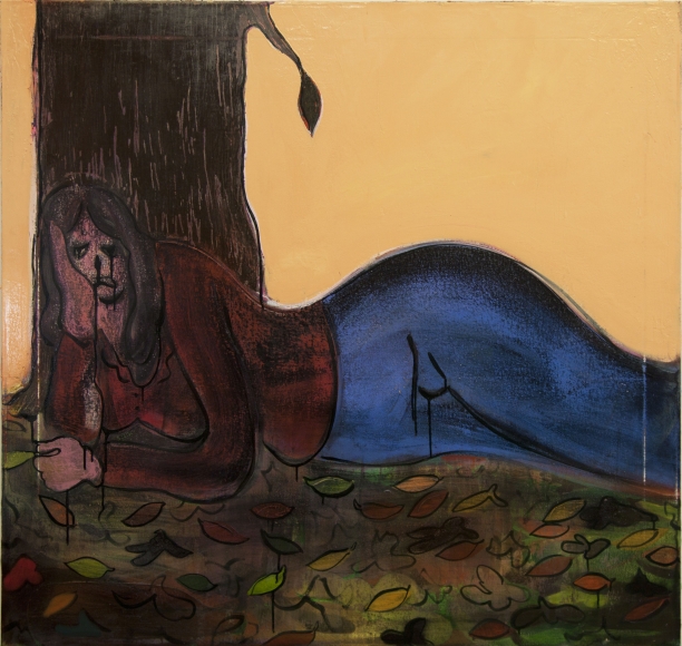 Sadness is a Fulltime Job, 2015. Хайди Хан (Heidi Hahn) - современная американская художница. Современная американская живопись. Живопись Нью-Йорка