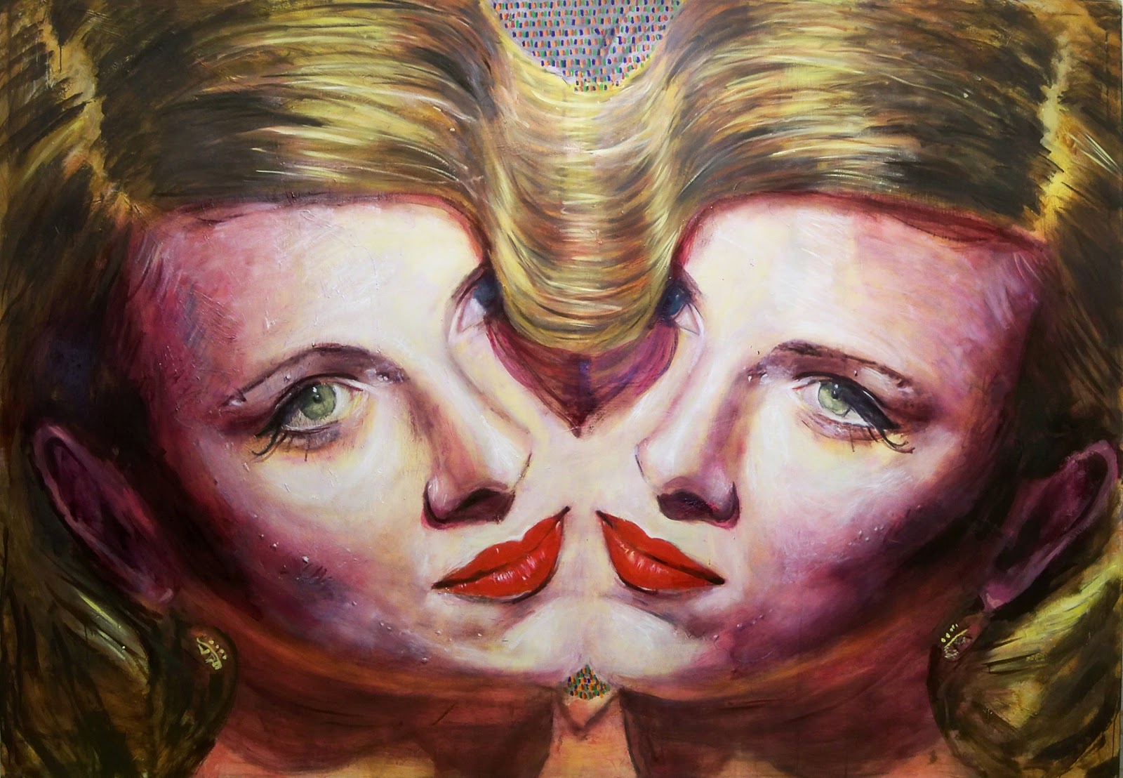 Double Scarlet. Power and Beauty (2012). Джаспер Джофф (Jasper Joffe) - современный британский художник. Современная живопись. Contemporary paintings