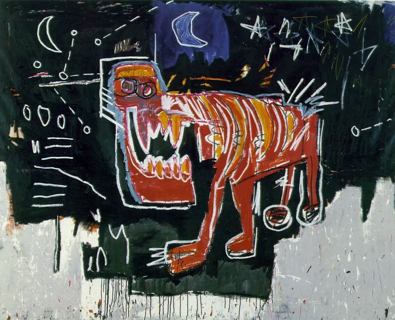 Dog (Собака), 1982. Жан-Мишель Баския (Jean-Michel Basquiat) - американский художник. Неоэкспрессионизм