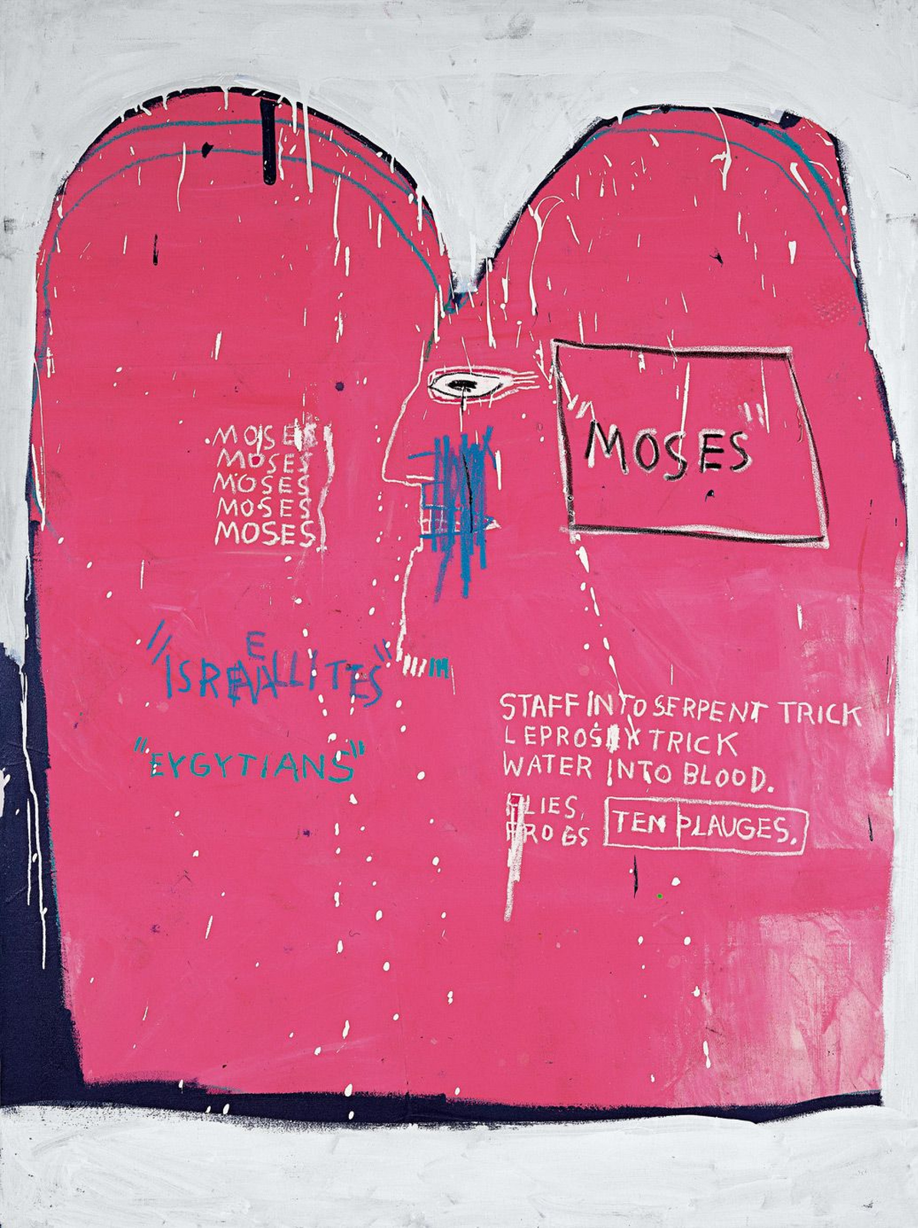 Moses and the Egyptians (Моисей и египтяне), 1982. Жан-Мишель Баския (Jean-Michel Basquiat) - американский художник. Неоэкспрессионизм