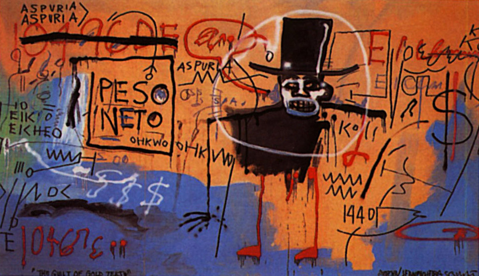 The guilt of gold teeth (Вина золотых зубов), 1982. Жан-Мишель Баския (Jean-Michel Basquiat) - американский художник. Неоэкспрессионизм