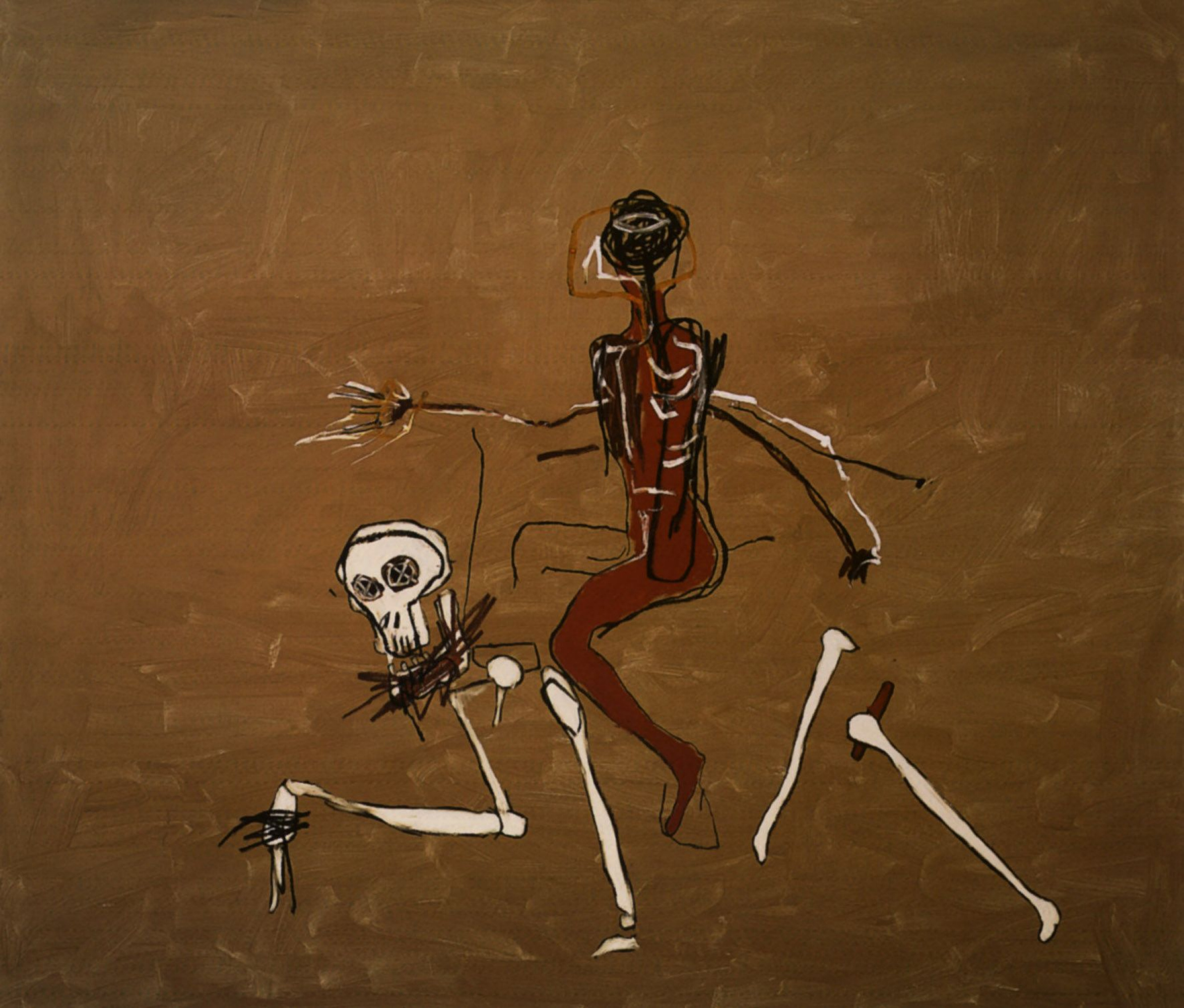 Riding on death (Верхом на смерти), 1988. Жан-Мишель Баския (Jean-Michel Basquiat) - американский художник. Неоэкспрессионизм