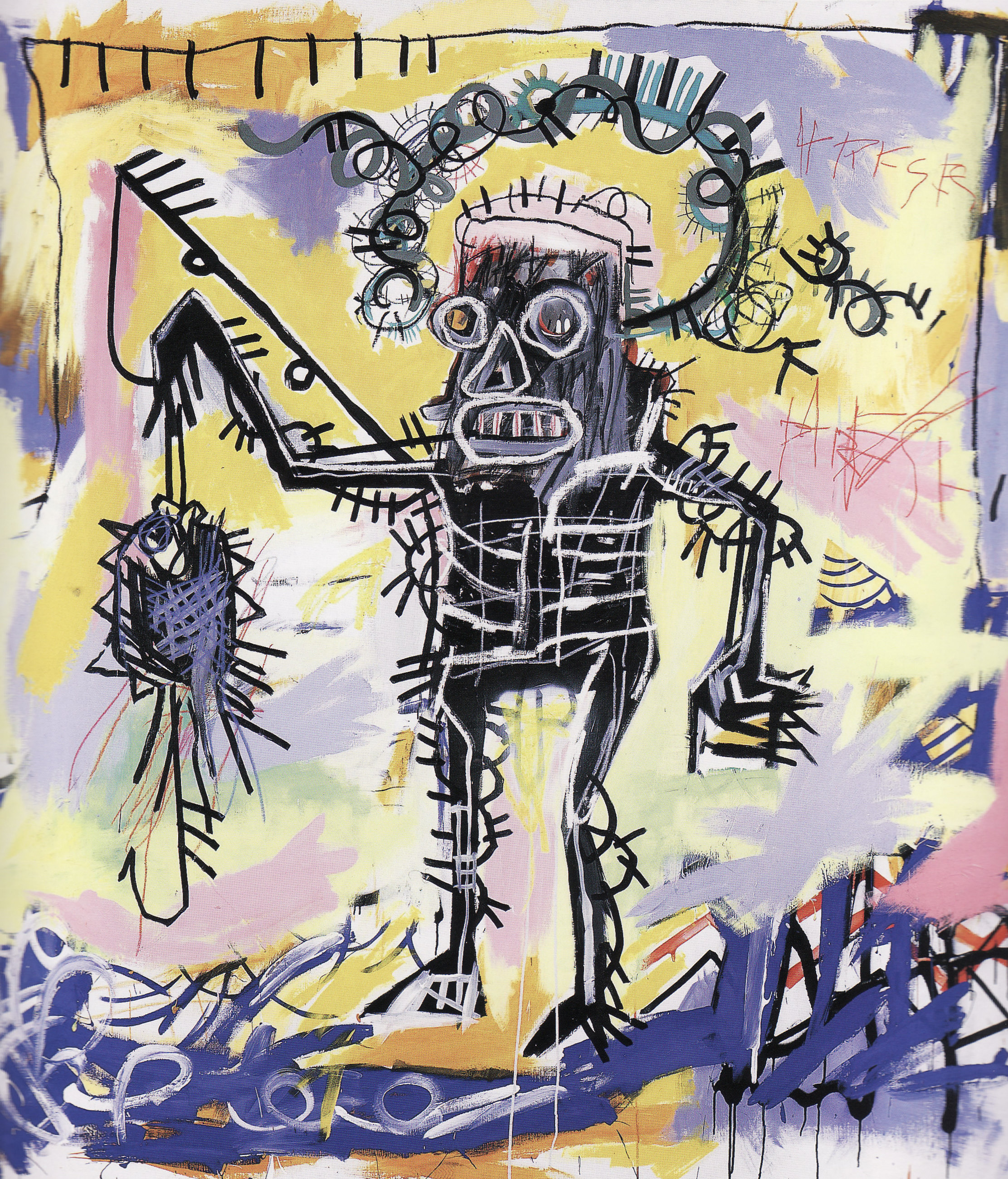 Без названия, 1981. Жан-Мишель Баския (Jean-Michel Basquiat) - американский художник. Неоэкспрессионизм