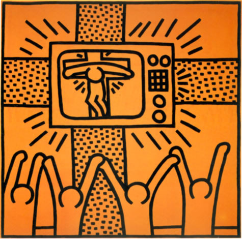 Без названия, 1983. Кит Харинг (Keith Haring) - американский художник. Искусство США 80-х