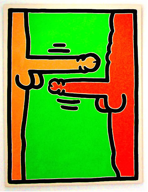 Self Portrait with Juan, 1988. Кит Харинг (Keith Haring) - американский художник. Искусство США 80-х