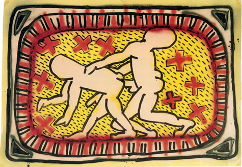 Без названия, 1980. Кит Харинг (Keith Haring) - американский художник. Искусство США 80-х