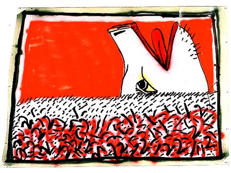 Без названия, 1980. Кит Харинг (Keith Haring) - американский художник. Искусство США 80-х