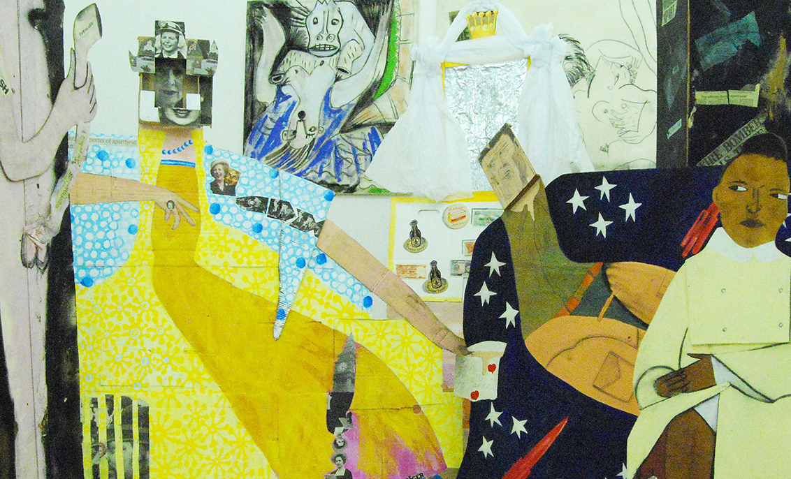 A Fashionable Marriage, 1986. Любаина Химид (Lubaina Himid) - современная художница. Картины. Современная живопись. Contemporary Colombian Art