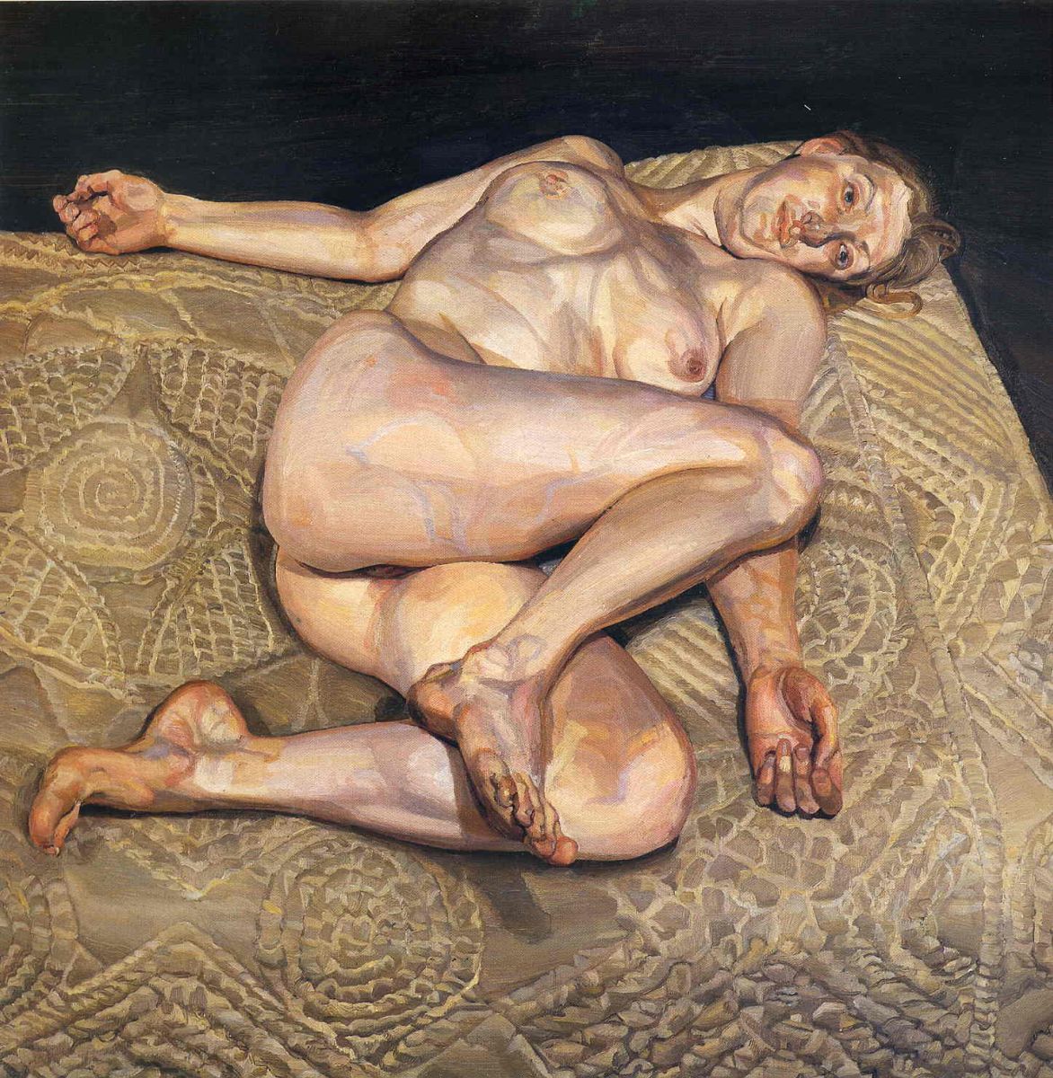 Люсьен Фрейд. Современное искусство. Современная живопись. Ночной портрет, 1978