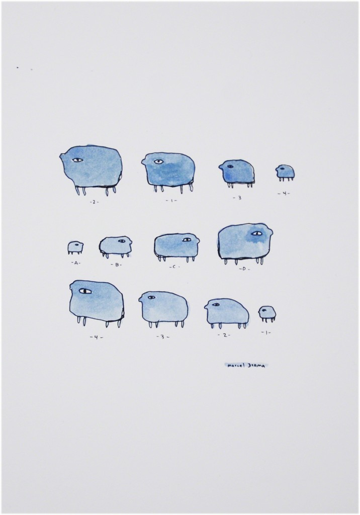 Sheep, 1999. Марсель Дзама (Marcel Dzama) - современный канадский художник. Современная живопись Канады