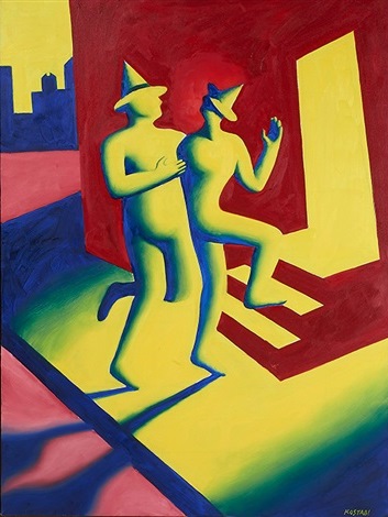 Party (Вечеринка), 1982. Марк Костаби (Mark Kostabi) - современный художник. Современная живопись