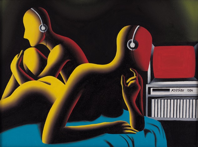 Separate entities (Отдельные сущности), 1996. Марк Костаби (Mark Kostabi) - современный художник. Современная живопись