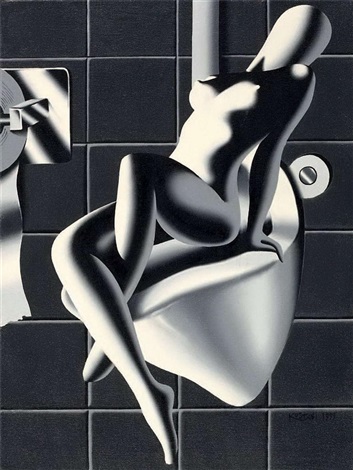 Le Bain, 1999. Марк Костаби (Mark Kostabi) - современный художник. Современная живопись