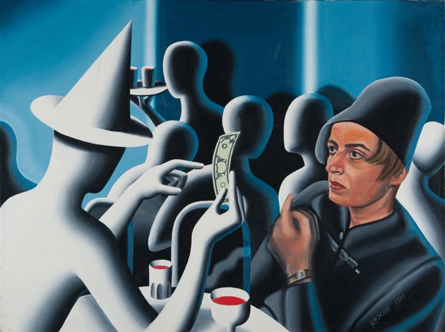 Not on the money (Не за деньги), 1990. Марк Костаби (Mark Kostabi) - современный художник. Современная живопись