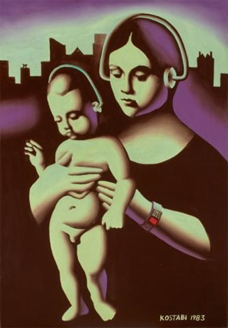 Без названия, 1983. Марк Костаби (Mark Kostabi) - современный художник. Современная живопись