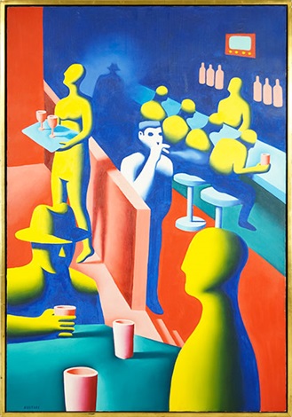 Bar (Бар), 1983. Марк Костаби (Mark Kostabi) - современный художник. Современная живопись