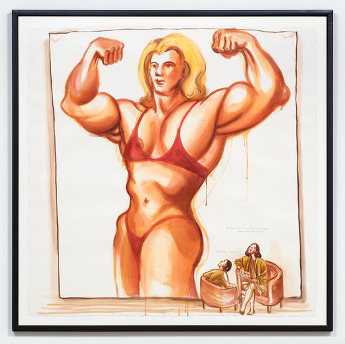 Николь Айзенман (Nicole Eisenman). Современное искусство США. Современная живопись. The Largest Woman, 1994