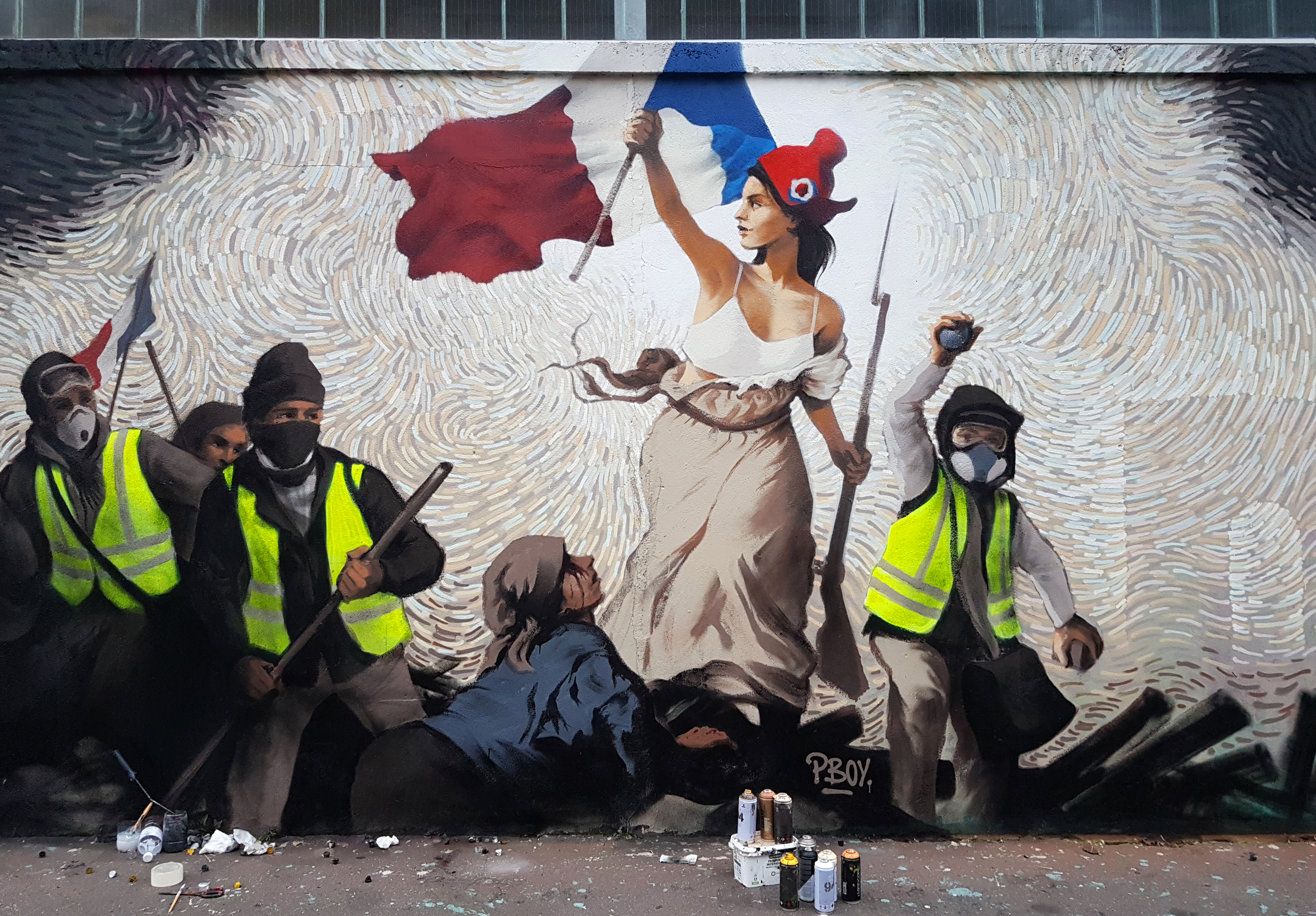 La liberte guidant le peuple (Свобода, ведущая народ), 2019. Паскаль Бояр (Pascal Boyart) - современный американский художник. Современное искусство США