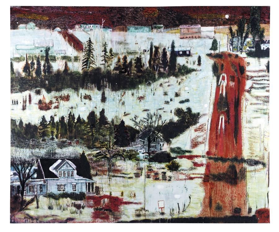Iron Hill, 1991. Питер Дойг (Peter Doig) - современный шотландский художник, Номинант премии Тернера 1994. Современная живопись. Contemporary art, paintings