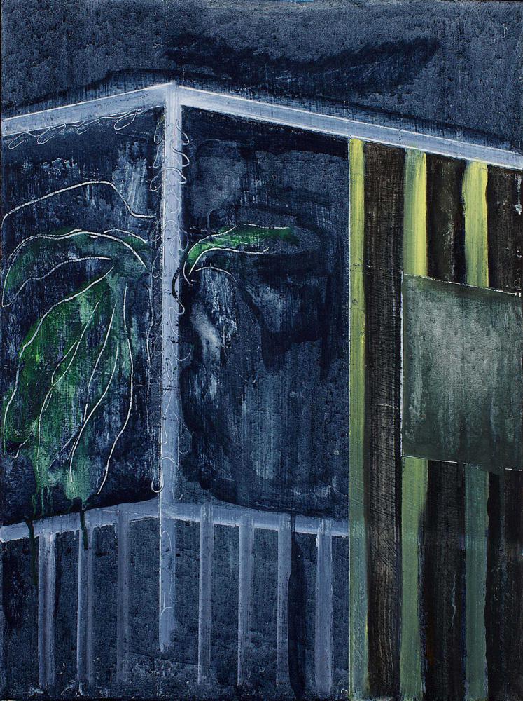 Night Balcony North Coast, 2012. Питер Дойг (Peter Doig) - современный шотландский художник, Номинант премии Тернера 1994. Современная живопись. Contemporary art, paintings