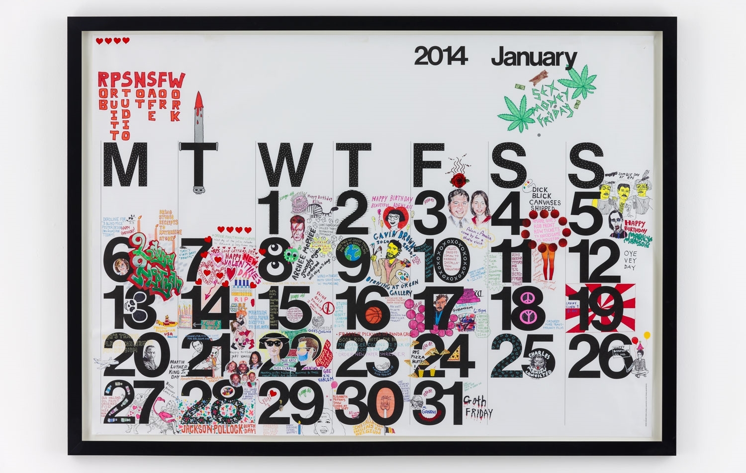 Studio Calendar.   (Rob Pruitt) -   .   