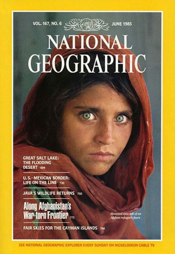 Стив Маккарри (Steve McCurry). Фотография для National Geographic. Афганская девочка. Шарбат Гула. Военная фотография