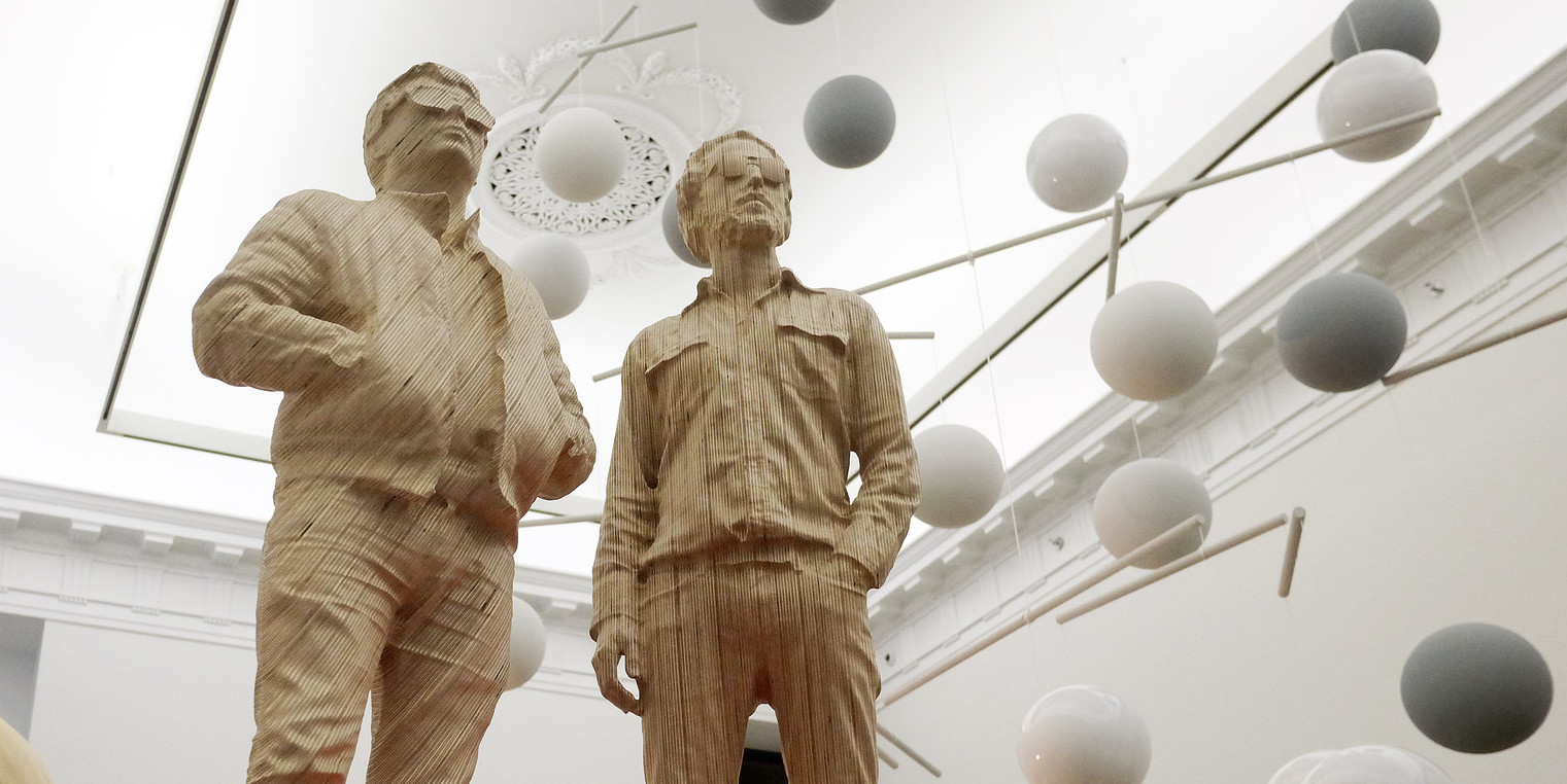 Daft Punk (скульптура), 2015. Ксавье Вейан (Xavier Veilhan) - современный французский скульптор. Современное искусство Франции